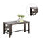 Table de salle à manger à hauteur de comptoir moderne en bois massif avec rangement de cuisine rustique efficace-725943100