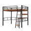 Lit mezzanine simple en métal avec bureau intégré-543984556
