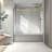 6063 Brushed Gold Frameless One Fixed And One Shifted Shower Door,70MM 304 Stainless Steel Large Pulleys With Adjustable Soft Closing Function,With Nano Easy Cleaning,Stick Explosionproof Menbrance