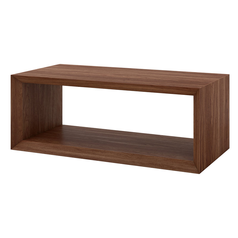 Wander Coffee Table, 45.72cm H x 147.32cm W x 59.39cm D, Satin Walnut