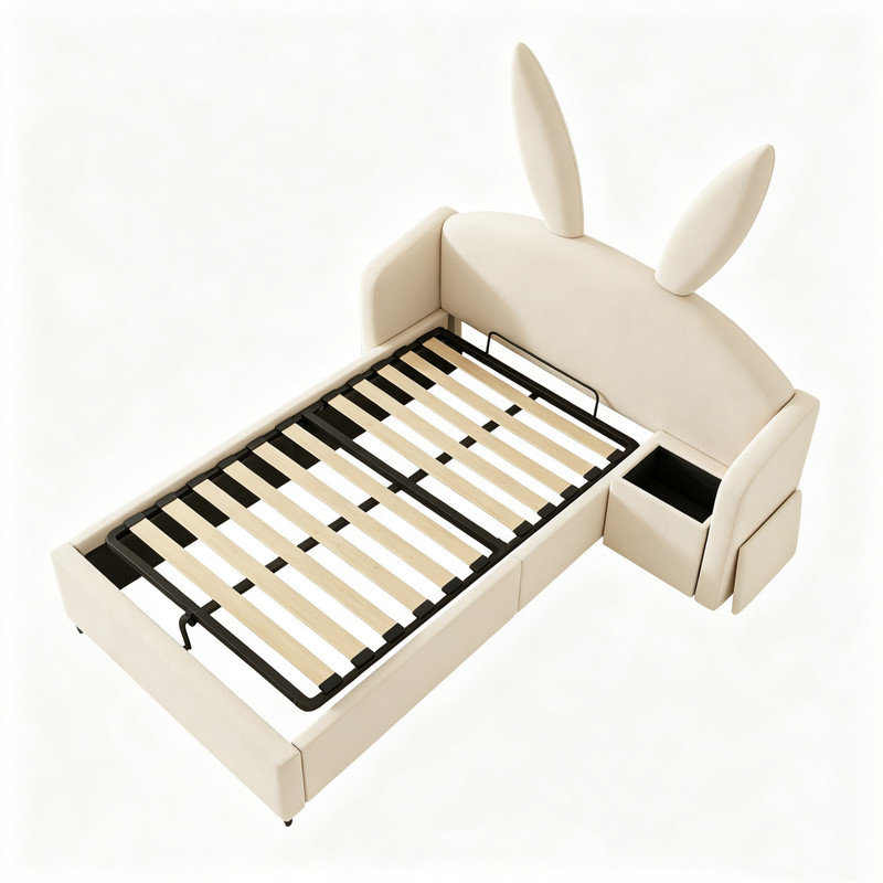 Bed, Beige