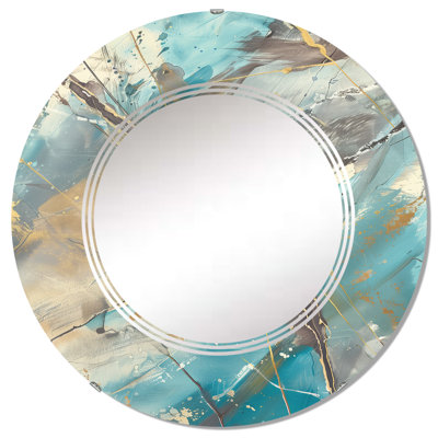 Turquoise Rock Face - Traditional Accent Mirror