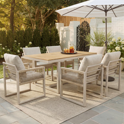 6 - Person Patio Dining Set with Rectangular Table