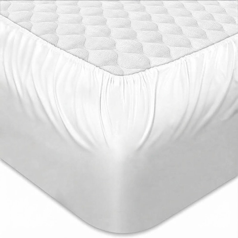 Extra Thick Cotton Pillow Top Mattress Pad, Plush Soft Mattress Topper for Enhanced Comfort