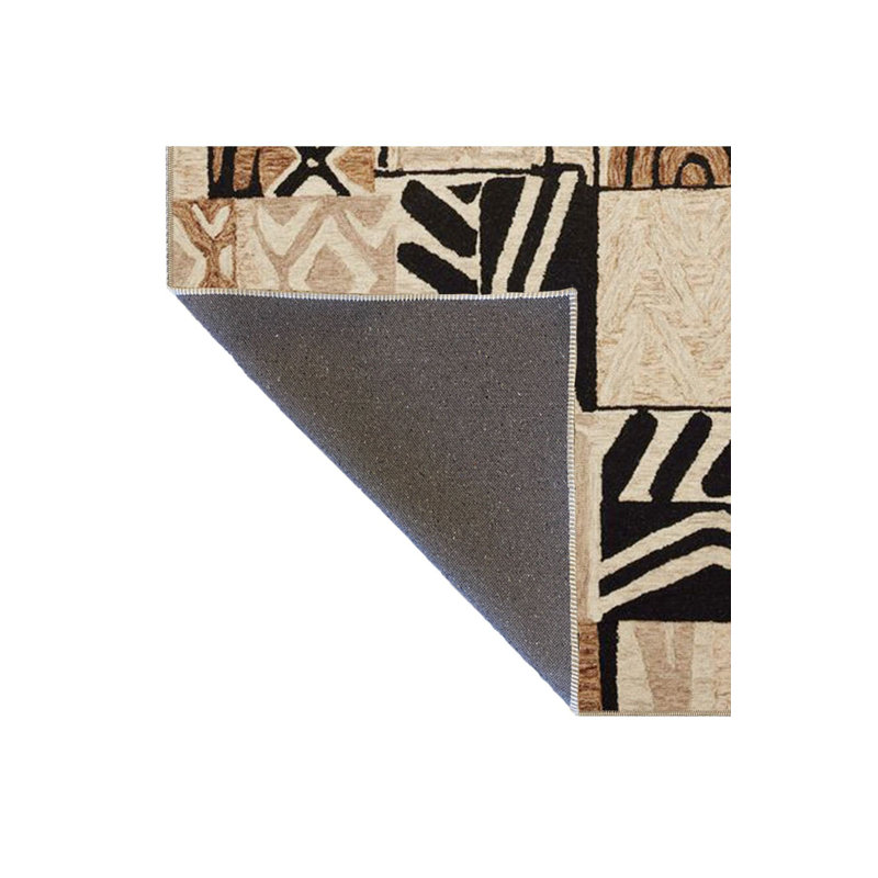 Tapis crème à motif tissé traditionnel lavable à la machine, Tapis de couloir 2 pi 6 po x 9 pi 10 po inclus