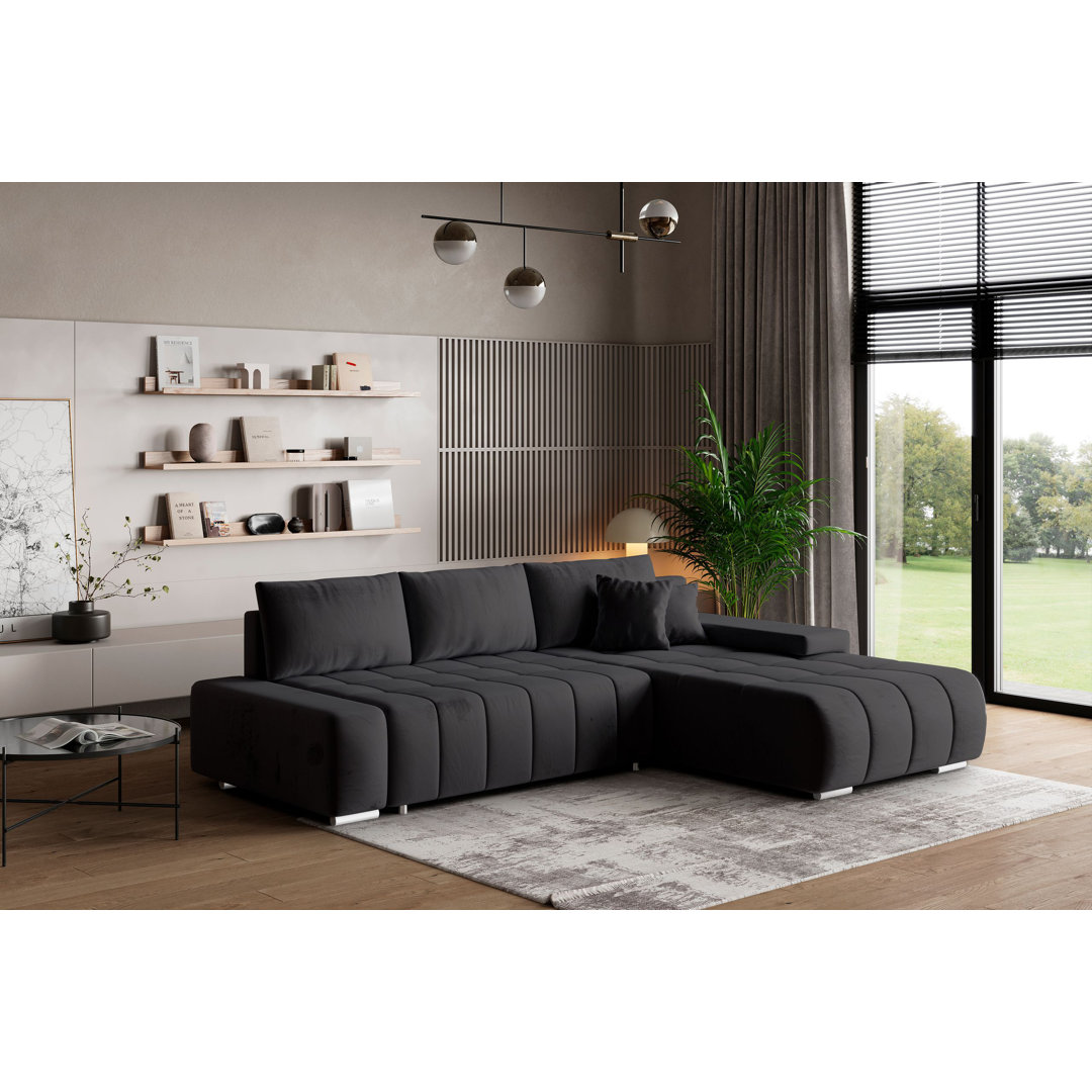 Ecksofa Berthoud mit Bettfunktion