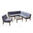 Acacia 5 - Person Modular Patio Conversation Set with Cushions-1249383386