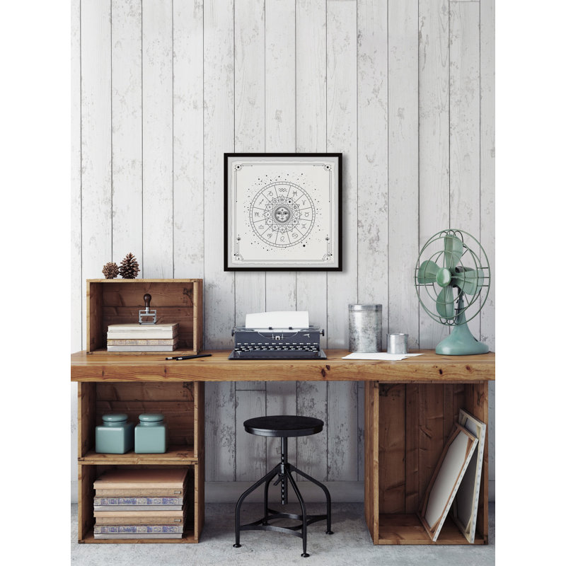 Horoscope Circle - Single Picture Frame Print, 81cm H x 81cm W x 3.81cm D