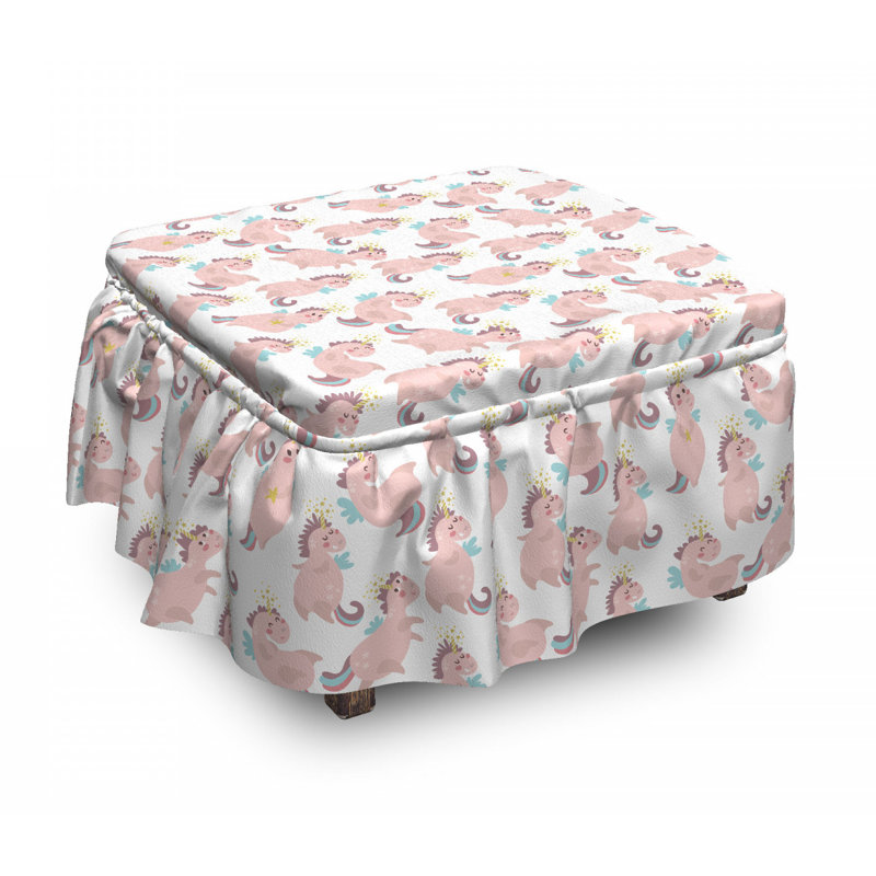 Housse pour repose-pieds licornes