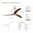 52-Inch Flush Mount Solid Wood Ceiling Fan Light Kit-49054017