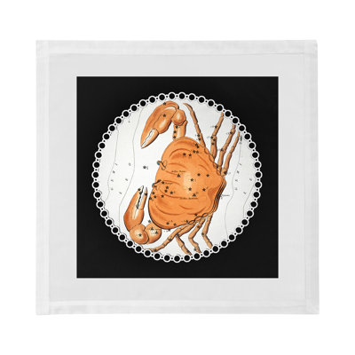 Serviettes de table en satin de coton Zodiac Cancer