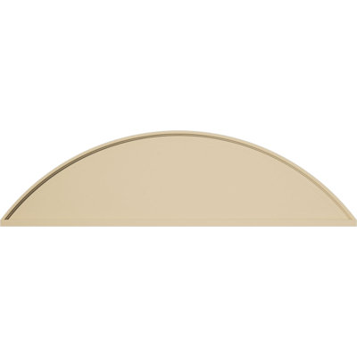 54"W x 14-1/2"H x 1-3/4"P Segment Arch Smooth Signature Urethane Pediment, Primed Tan