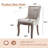 Thickened Fabric Upholstered Wooden Nailhead Dining Chair（Set of 4）-310173345