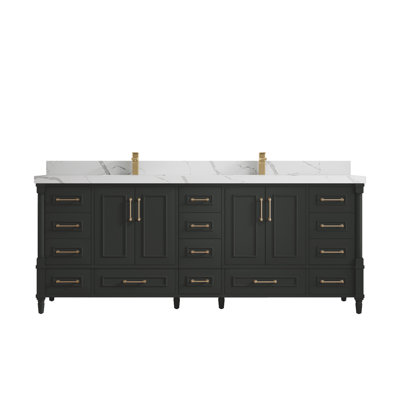 Aberdeen 84'' Double Bathroom Vanity with Top
