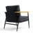 Dajauna Midcentury Modern Upholstered Metal Frame Chenille Arm Accent Chair-1889649224