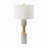 Modern Cement & Metal Table Lamp with Drum Shade