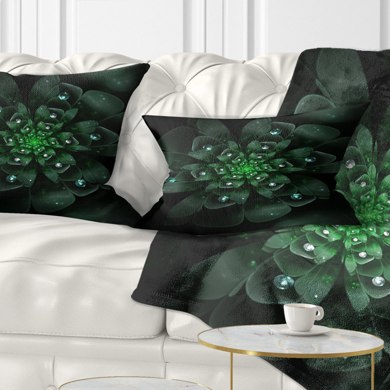 Coussin lombaire en cristal brillant à fleurs
