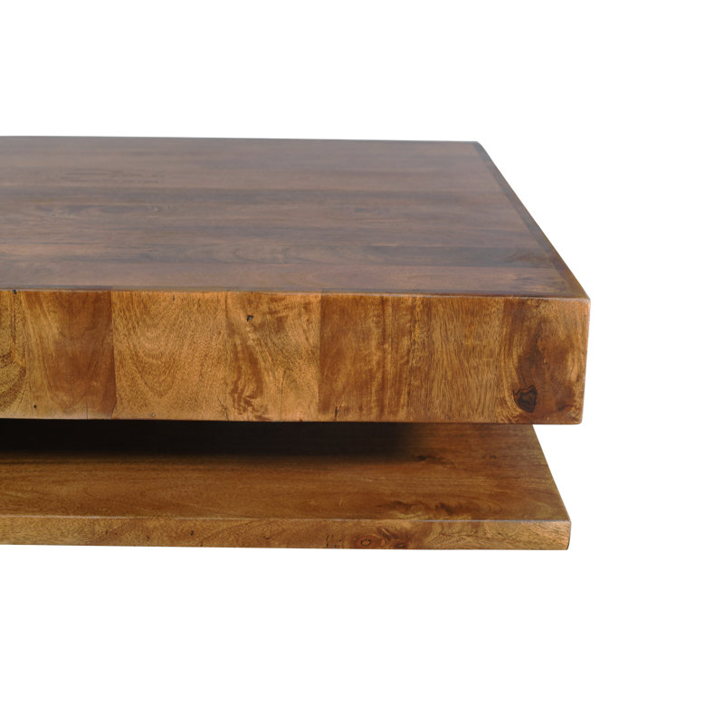 Modern Low Profile Solid Wood Coffee Table