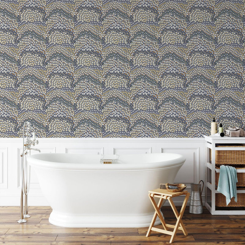 Jandaya Wallpaper, Heather, Faux Grasscloth, Non-pasted