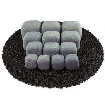 6'' Square Ceramic Fire Pit Accessory