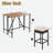 5-piece Outdoor Bar Height Table And Four Stools With Adjustable Feet, Foldable Tabletop And Cushions