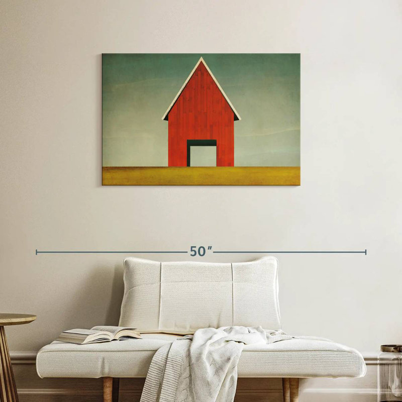 Lilie Rustic Red Barn Summer, 24" H x 36" W
