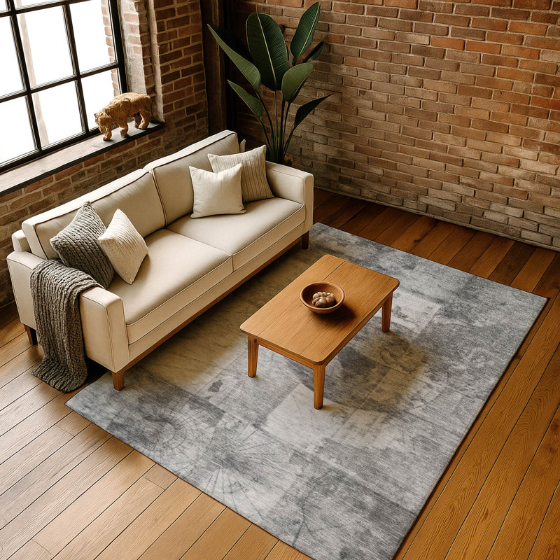 Premium Machine Washable Farolt AMF1905 Global Rug, Rectangle 9' x 12'