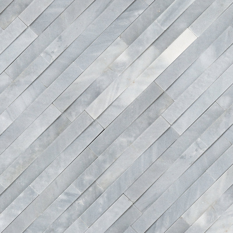 Stonecrest Fog 6 in. x 24 in. Honed Marble Ledger Panel Wall Tile, Fog