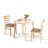 Rowley 3-Piece Solid Wood Modern Square Breakfast Nook Dining Table Set-91296957