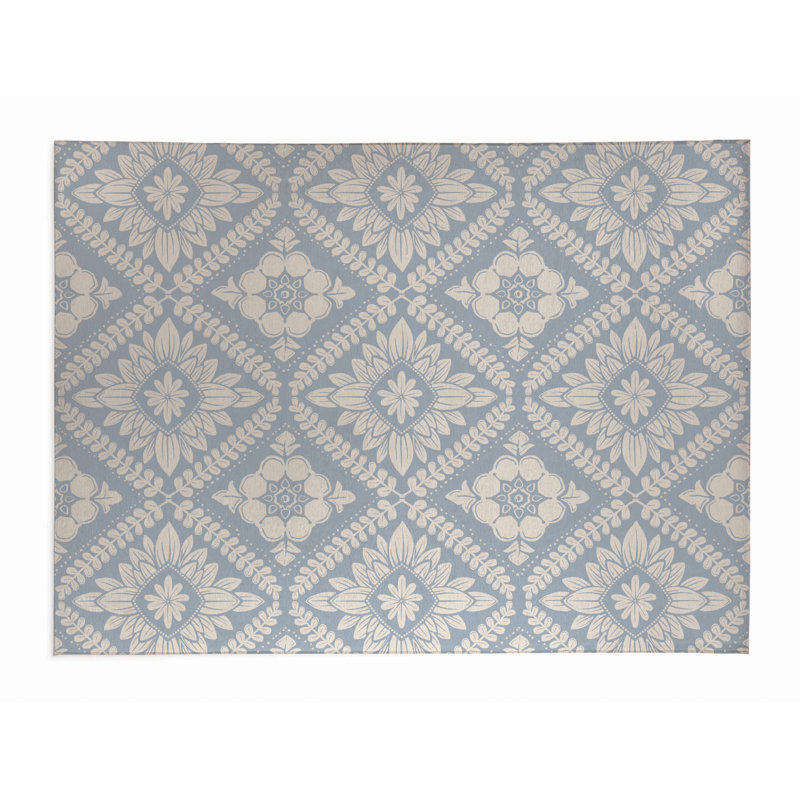 Tapis de bureau Talia, L 36 po x P 60 po, Bleu denim
