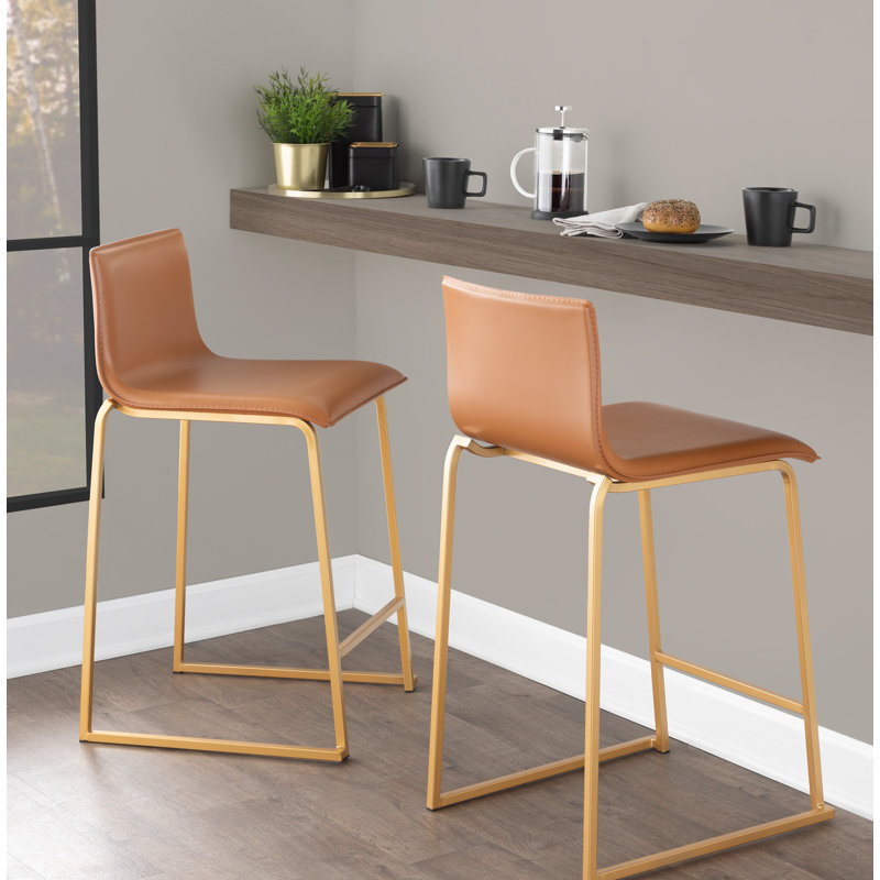 Tabouret Middlebrook, Chameau, Or, Tabouret de comptoir (siège d'une hauteur de 26 p