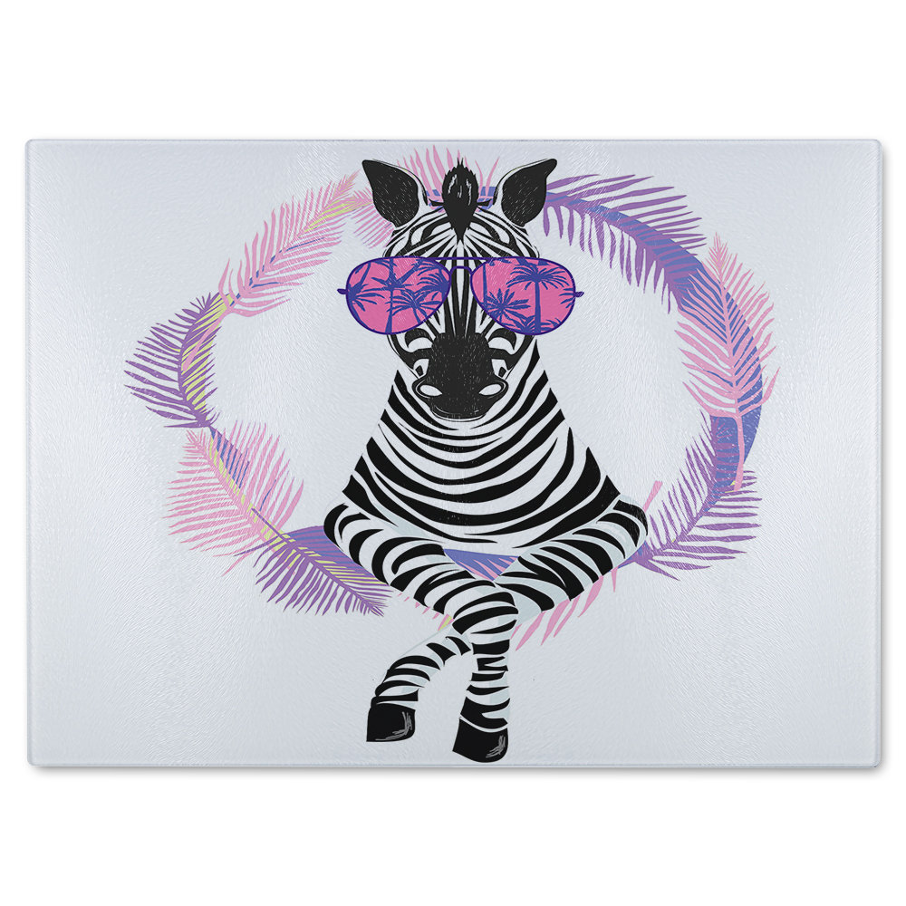 Zebra Glass Chopping Board