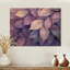 Toile lilas avec feuilles de forêt II - impression sur bois de feuilles - sur bois de pin naturel-1828214655