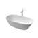 59.1"L x 29.5"W x 22.1"H Solid Surface Freestanding Oval Tub with Overflow and Drain