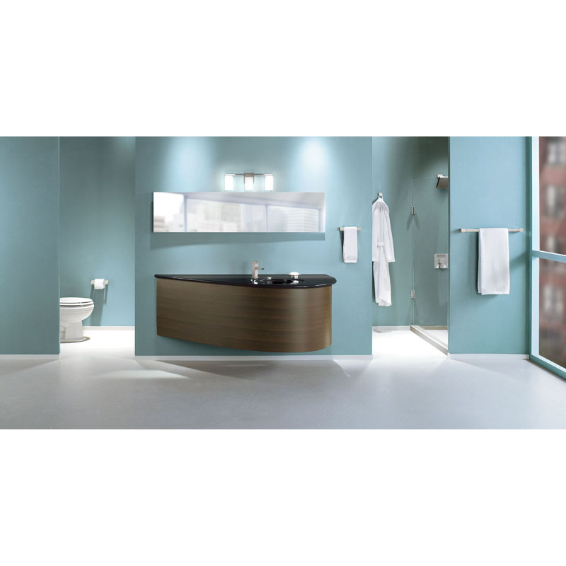 90 Degree 24" Wall Mounted Towel Bar, 24", Brushed Nickel