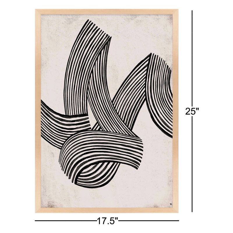 «Neilsen Linework 5» par Studio M - reproduction de cadre photo, Cadre érable, H 25 po x l 17,5 po x P 1,25 po
