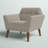 Merrylite  37" Wide Upholstered Armchair with Tufted Backrest-584800402