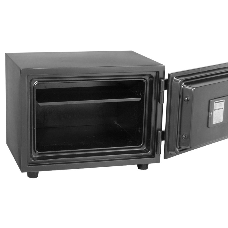 Black Steel Fireproof Digital Lock Security Safe, 0.50 Cu Ft