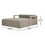 Laskin Outdoor Double Chaise with Cushions