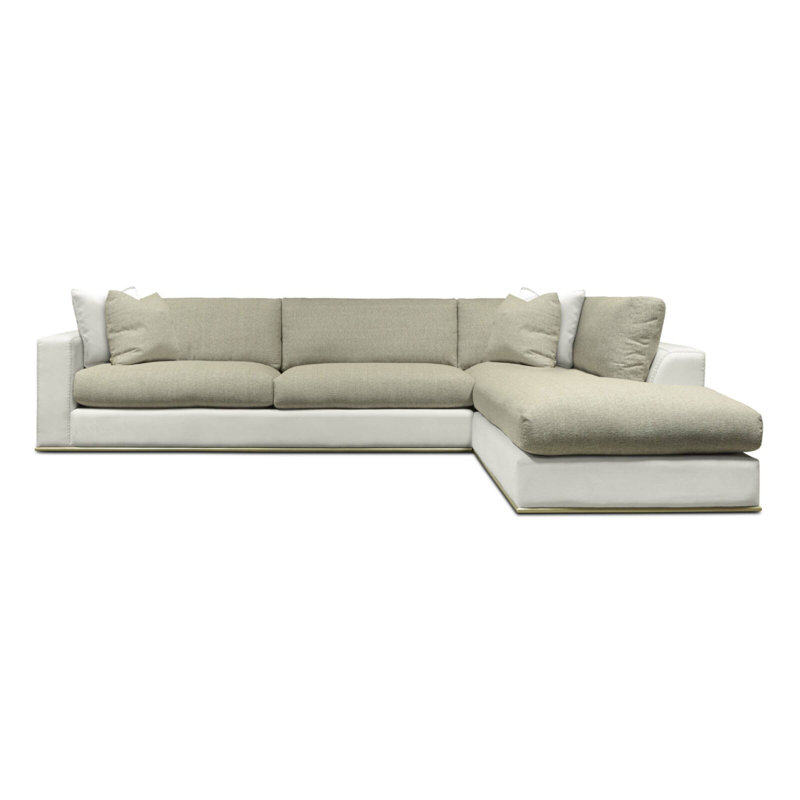 Orion 96" Wide Reversible Sofa & Chaise, Left Hand Facing, Canyon/Coco 405 Amadeus/Coco