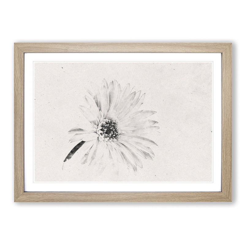 Flower - Picture Frame Painting Print, Oak Framed, 36cm H x 48cm W x 2cm D