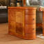 Table de bout en bois de noyer - Table d'appoint mince à 2 tiroirs - Aucun assemblage requis