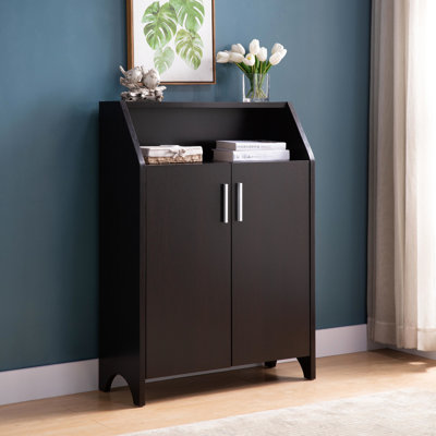 Armoire à chaussures / rangement moderne - poids maximal rouge de 10 lb avec 4 tablettes et finition de 76,8 lb