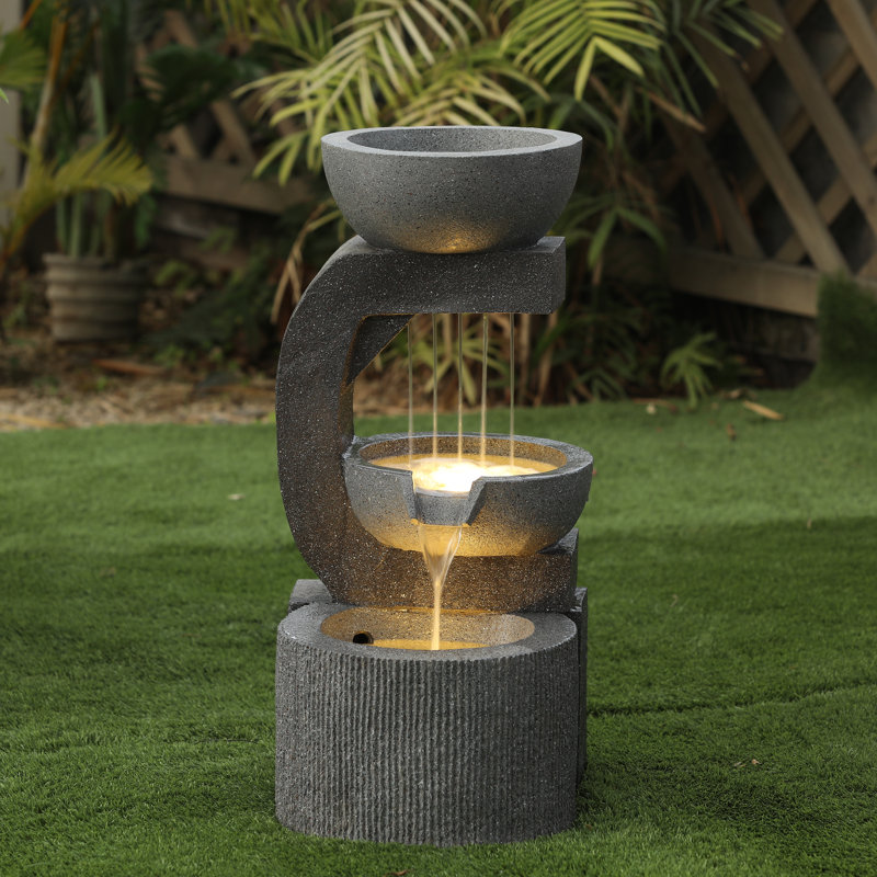 Fontaine en résine avec pots