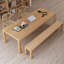 Bureau rectangulaire en bois massif Burlywood-171496388