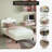 Twin Size Bed Frame PU Upholstered with Height Adjustable Mountain Design Headboard