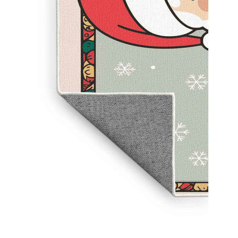 Tapis de Noël hiver lavable Ginza Six, Rectangle 7 pi x 9 pi