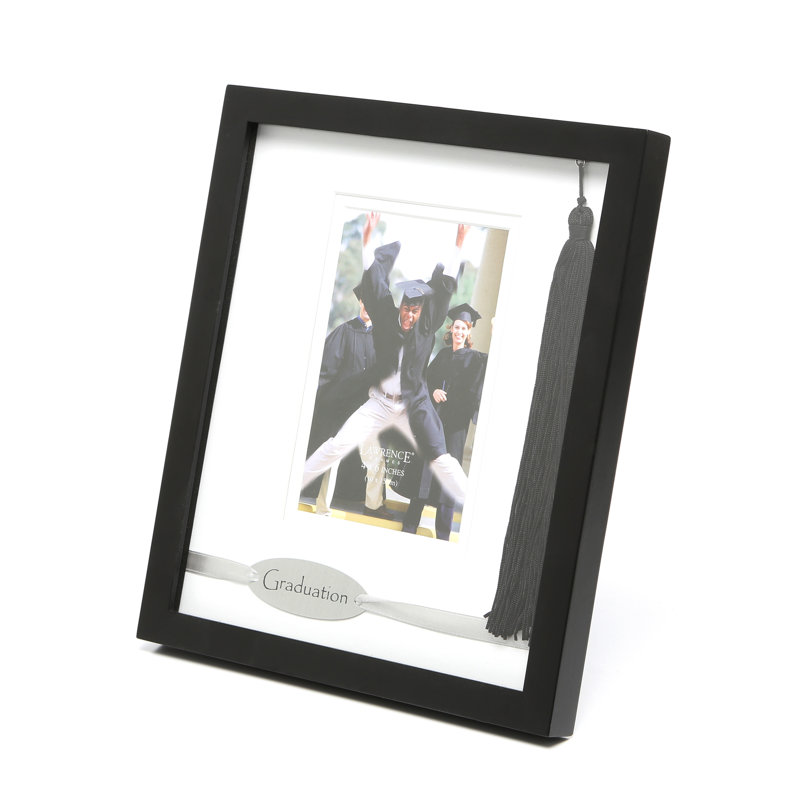 Black Wood Picture Frame with Mat