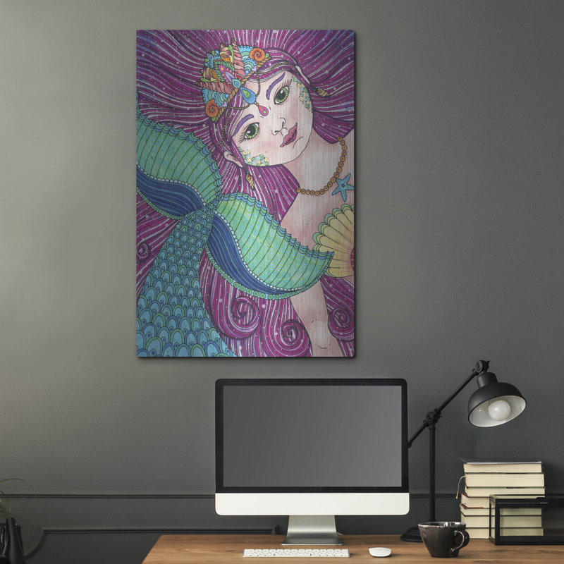 Art mural en métal Rosecliff Heights «I Believe 22» par Hello Angel, H 36 po x l 24 po
