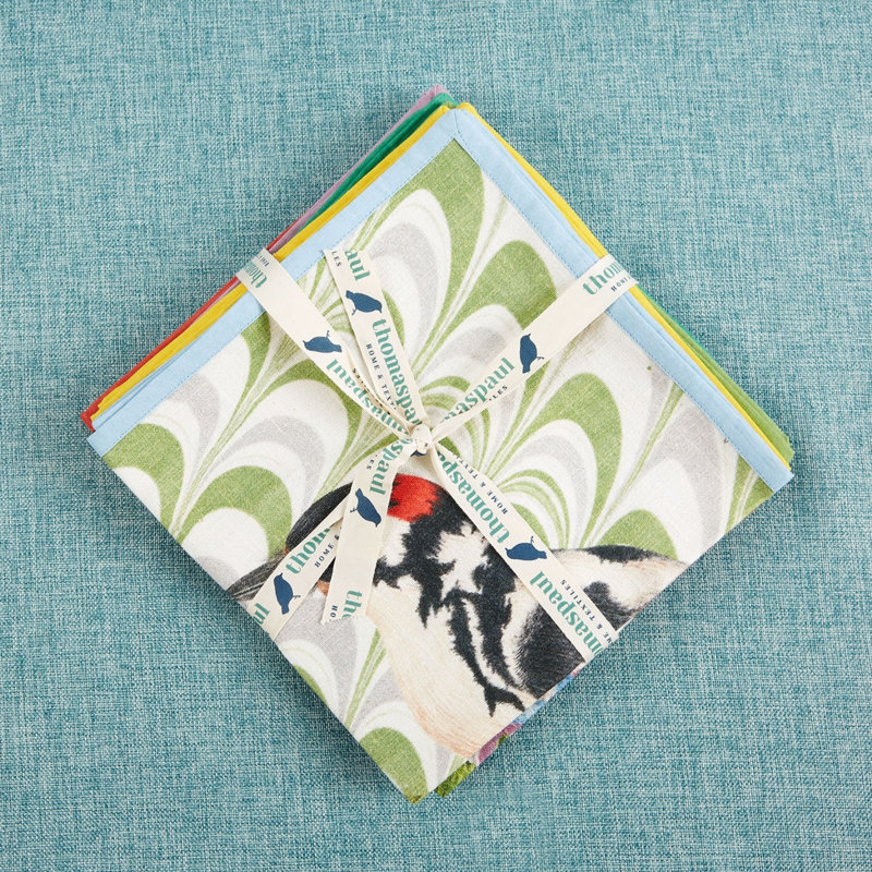 Cotton Blend Floral Square Napkin